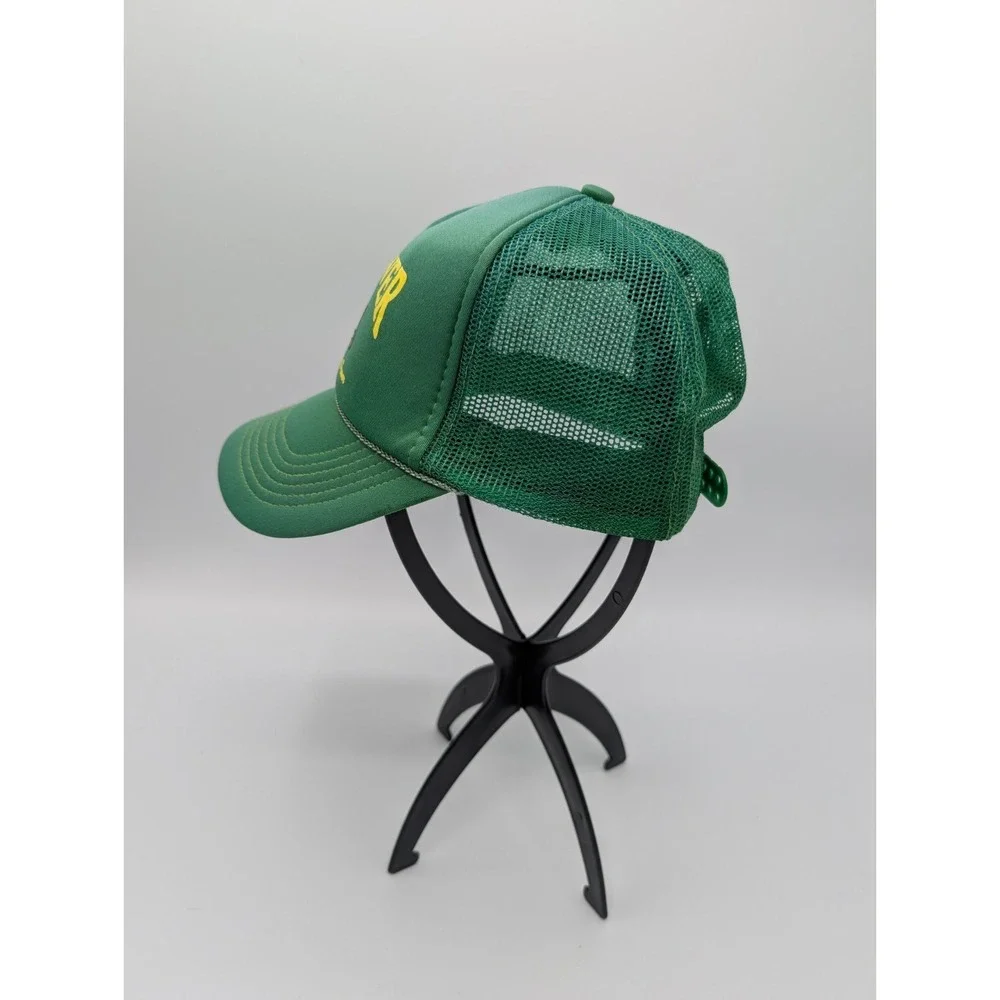 Vintage Tractor Trucker Hat Kid Power Youth Boys Snap Back‎ Mesh Green